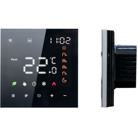 Smart WiFi Thermostat, Voice Control, 3A Digital Programmable LCD Touch Screen Floor Heating Thermostat