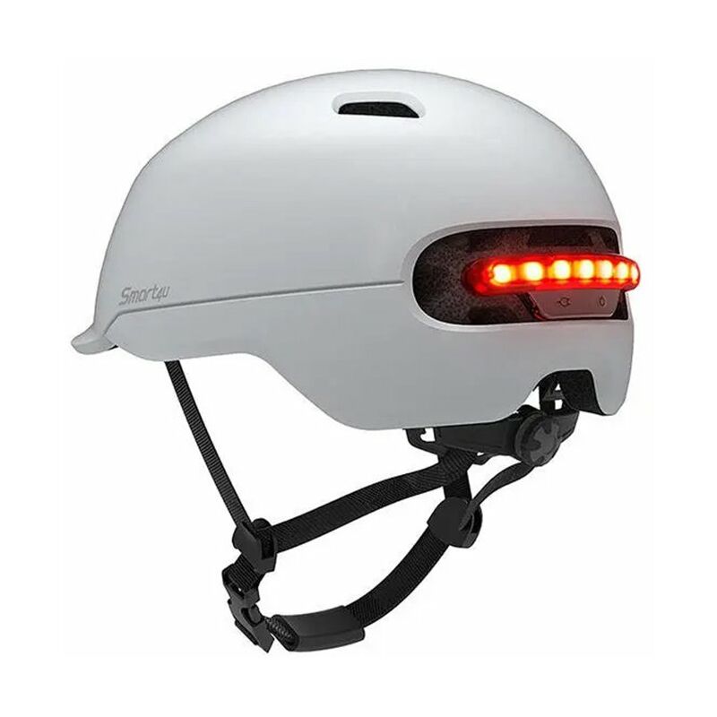 

Smart4U SH50 Casco inteligente para bicicleta, tamano M / L, casco con luz trasera LED, luz de advertencia de freno con deteccion automatica, casco