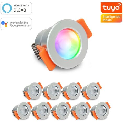 Smartes MiBoxer LED Einbaustrahler Set 3W 12V IP66 - Lichtfarbe: RGB+2700K - Anzahl: 10x