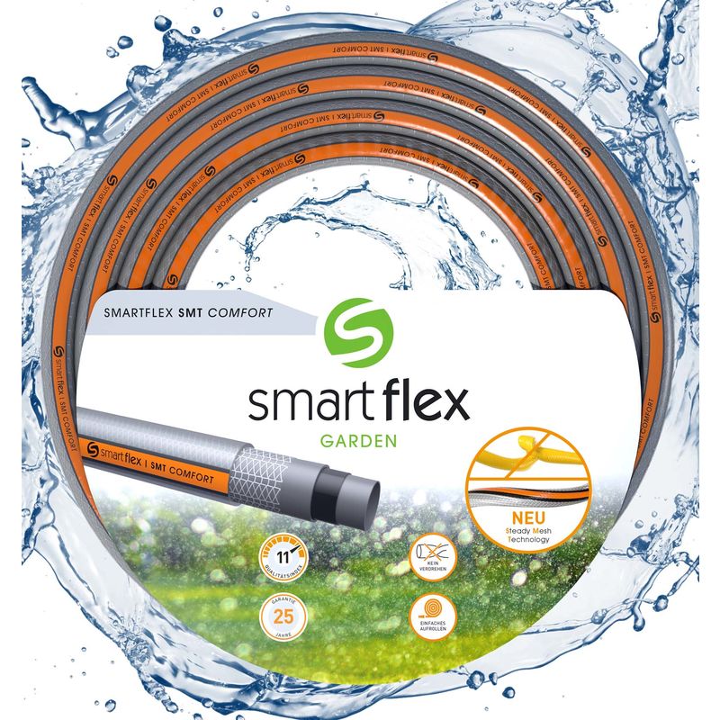 

SMARTFLEX SMT Comfort Manguera de jardín 25m Ø13mm (1/2') 14bar, estable, flexible, sin torceduras