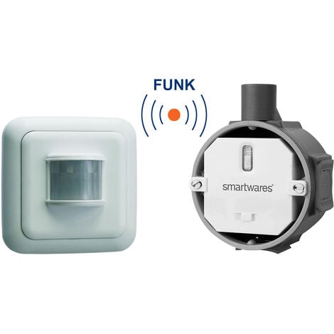 SMARTWARES SmartHome Funk Schalter Set = Funk-Einbauschalter + Bewegungsmelder 1000W