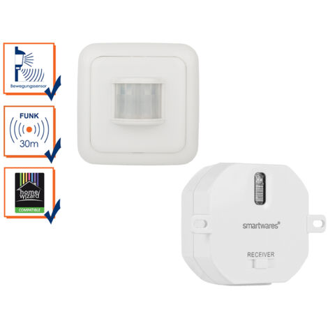 SmartHome Funk-Schalterset mit Bewegungmelder + Mini-Einbauschalter bis 1000W