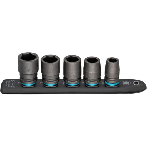 SmartRail ∙ barre enfichable flexible en matière plastique 900S-SR/5 ∙ Carré creux 1/2 pouce (12,5 mm) ∙ Profil Traction à 6 pans extérieurs ∙ 5 pièces ∙ 13 ∙ 17 ∙ 19 ∙ 22 ∙ 24