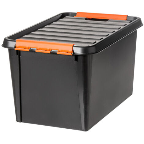 SmartStore Aufbewahrungsbox Pro 45 mit Deckel 50 Liter 59 x 39 x 34 cm, schwarz