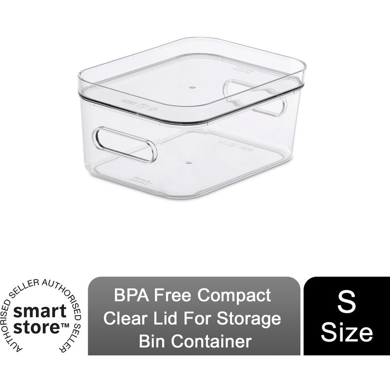 Smartstore - bpa Free Compact Clear Lid For Storage Bin Container, Size s