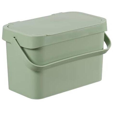 SMARTSTORE POUBELLE À DÉCHETS ALIMENTAIRES 5 L VERT RECYCLAGE ET COMPOST DE CUISINE POUBELLE AVEC POIGNÉES PLASTIQUE REC