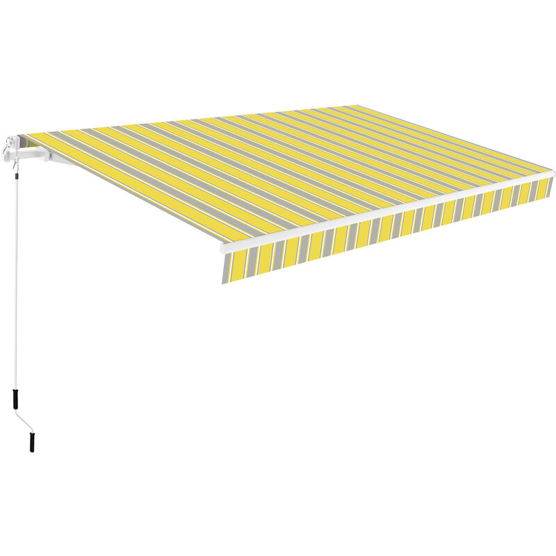 

Toldo completo manual 4x2,5m Amarillo/Gris/Blanco lona poliéster - Smartsun