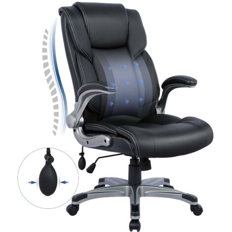 Sedie da ufficio con rivestimento nero mezzanotte/grigio chiaro, ruote, supporto lombare, blocco