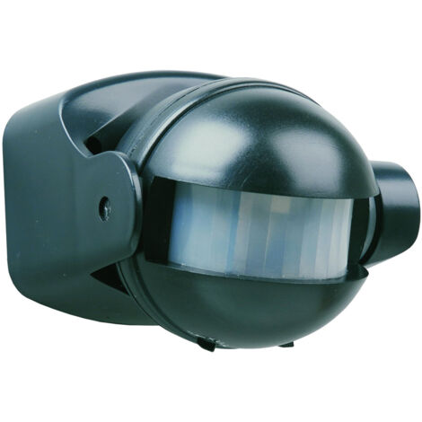 Smartwares 10.017.11 Aufputz PIR-Bewegungsmelder 180 °  Schwarz IP44