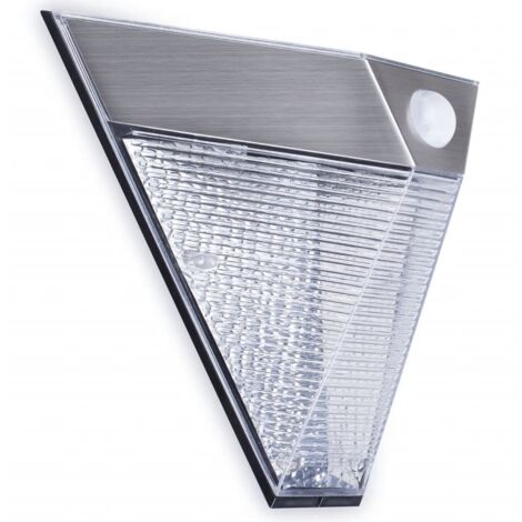 Smartwares 10.045.86 Lampada da Parete a Triangolo PIR Intégré, Argento