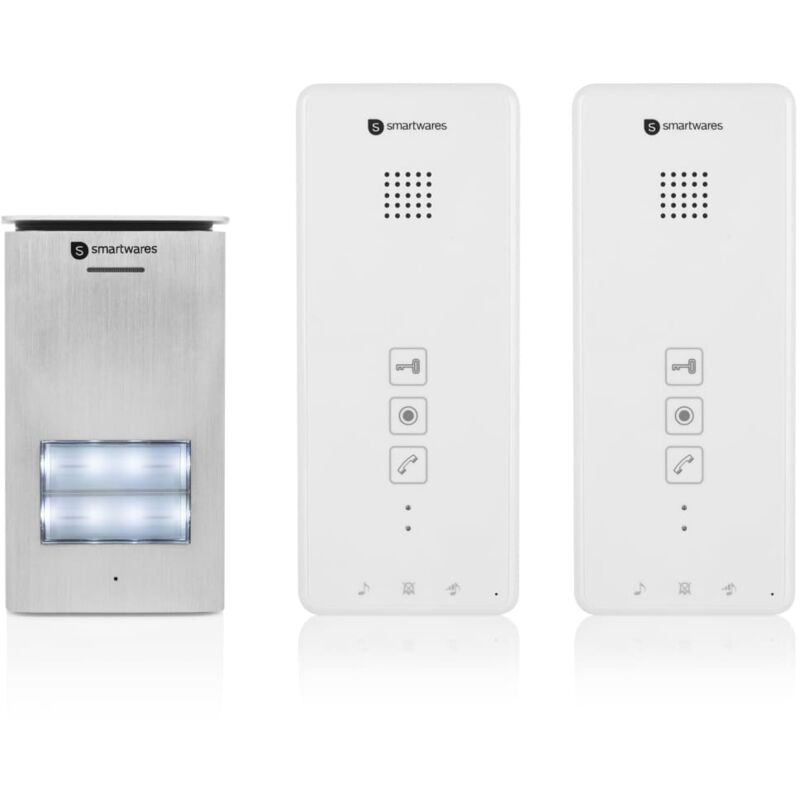 

Smartwares Sistema interfono 2 apartamentos blanco 20,5x8,6x2,1 cm - Blanco