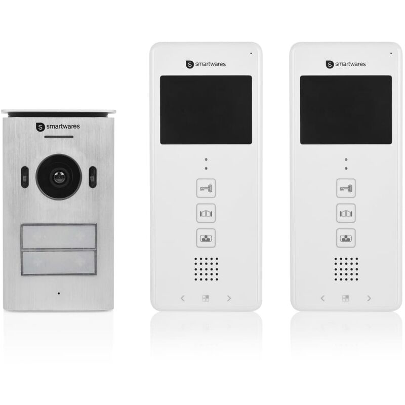 

Smartwares Sistema videointerfono 2 apartamentos blanco 20,5x8,6x2,1cm - Blanco