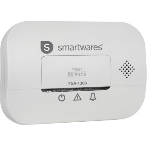 Smartwares FGA-13081 Détecteur de monoxyde de carbone à pile(s) Gaz détecté monoxyde de carbone