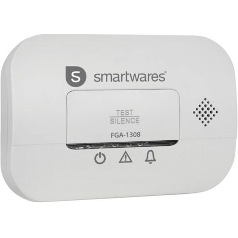 Smartwares FGA-13081 Détecteur de monoxyde de carbone à pile(s) Gaz détecté monoxyde de carbone