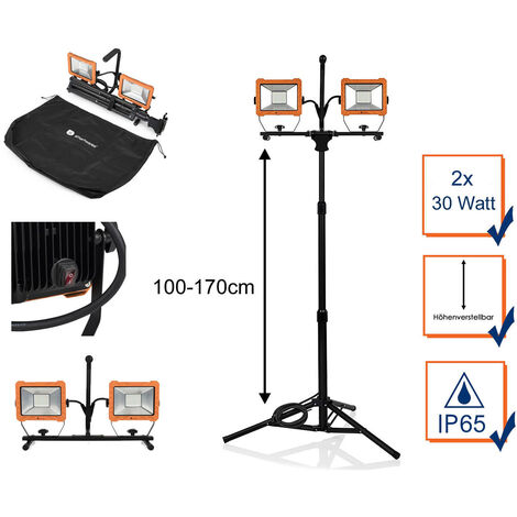 Smartwares LED Arbeitsleuchte 2in1, 2x30 W, 6400 lm LED Arbeitsleuchte