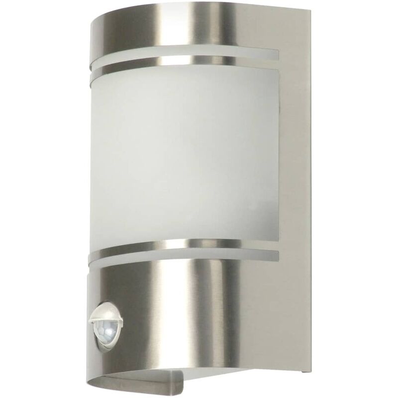 Image of Outdoor Wall Light with Motion Sensor 14x20x10.5 cm Silver Smartwares - Silver