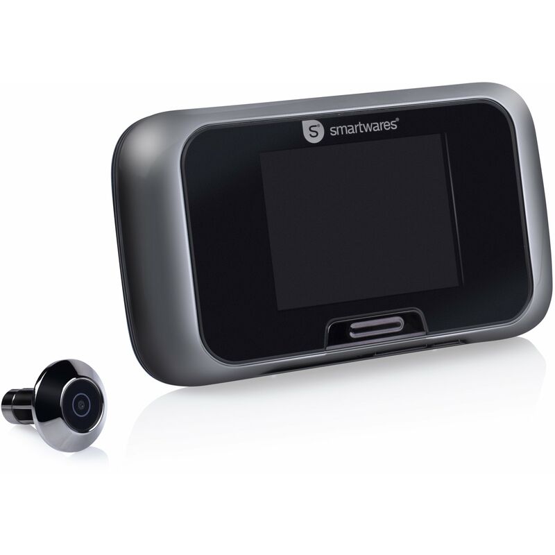 Smartwares - 10.018.27 VD27 Sistema Video Citofono, Spioncino Evoluto a Batterie, Nero