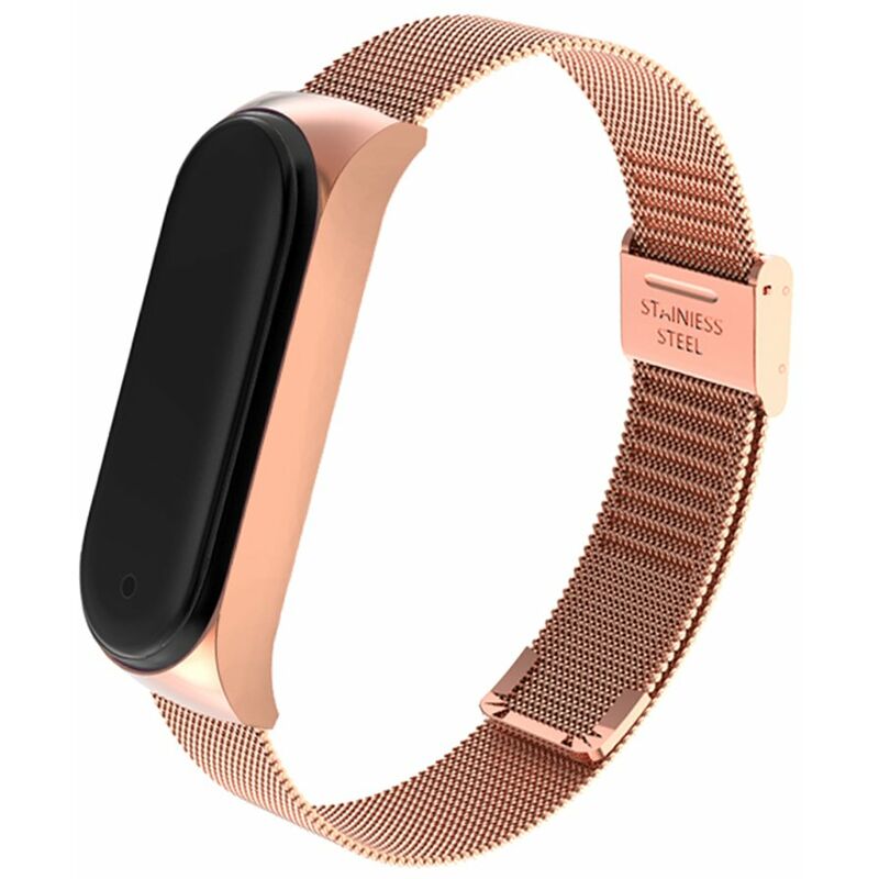 

Smartwatch Band Reemplazo de la pulsera Correa de reloj Cinturon de reloj Hebilla elastica doble Correa de muneca de metal de acero inoxidable