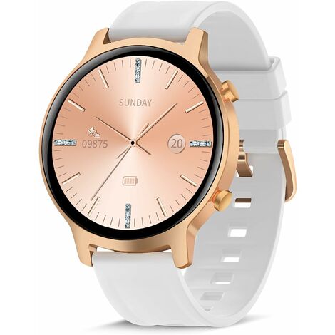 Smartwatch de Écran Tactile de 1,3", Montres Intelligente IP68 avec Cardiofrequencemetre, Moniteur de Sommeil, Podomètre, Tracker d'Activité pour iOS/Android