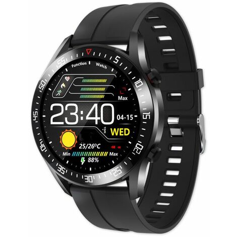 Smartwatch Sport Montre Connectée Etanche IP68/Sommeil/Podomètre/Contrôle de la Musique Noir