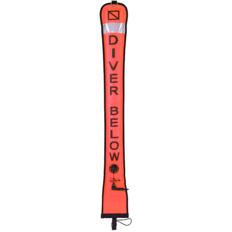 SMB de Plongée Gonflable 1,2m - Signal de Surface Fluorescent Orange - Accessoire Sécurité