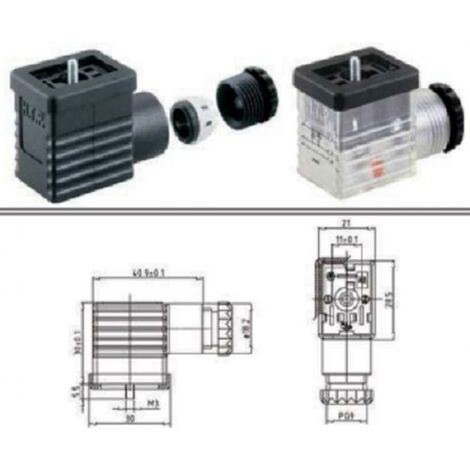 Smc connettore din s/led-vf,vp,av vfs din 43650-b 00196135