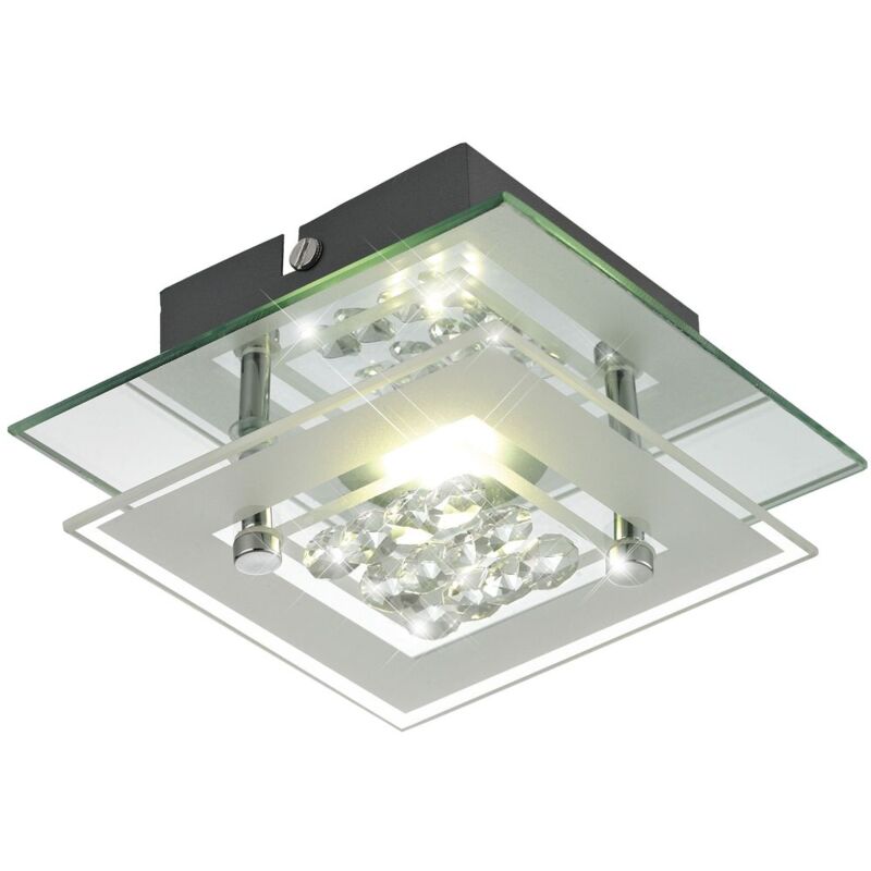 

SMD LED lámpara de techo lámpara de pared lámpara de techo lámpara de sala de estar lámpara de cocina, interruptor de cristales, vidrio cromado, L x