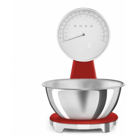 SMEG Bilancia Da Cucina 50's Style Analogica E Digitale Rosso