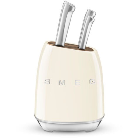 Smeg - Bloc de 6 couteaux inox Crème