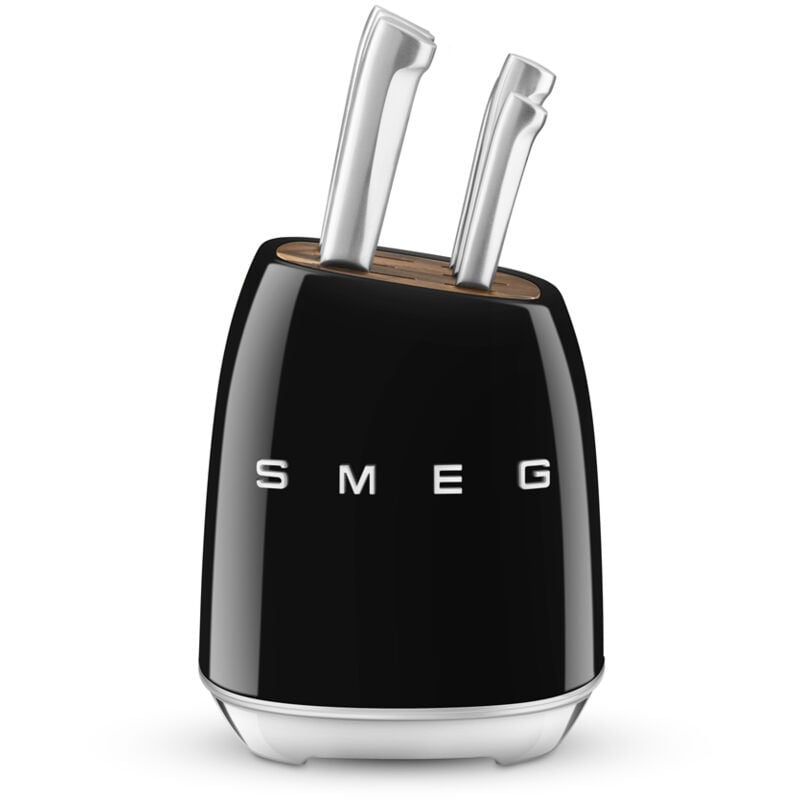 Smeg - Bloc de 6 couteaux inox Noir