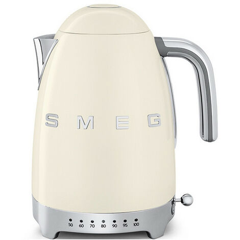 Bouilloire sans fil 1.7l 2400w crème - Smeg - klf04creu
