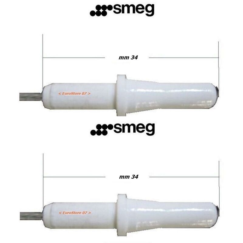 Image of Smeg candeletta accensione elettronica piezo cucina original 810930053 48.5 2 pz