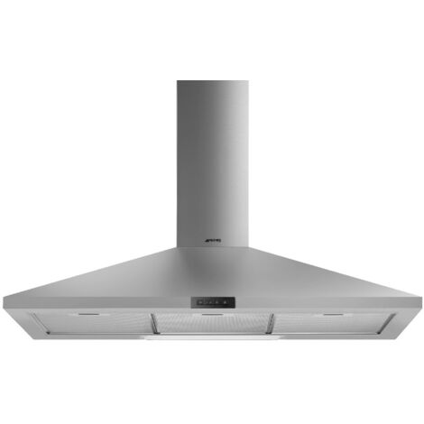 SMEG CAPPA ASPIRANTE A MURO 90CM 180W D INOX LUCE LED KDE900EX