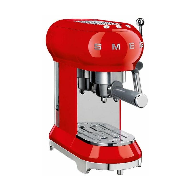 Image of ECF01RDEU Estetica 50's Style Macchina da Caffe' Espresso Capacita' 1 Litro Potenza 1350 w 2 Tazze Rosso - Smeg