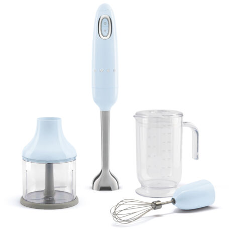 Smeg HBF03PBEU licuadora Batidora de inmersión 700 W Azul claro, Acero inoxidable