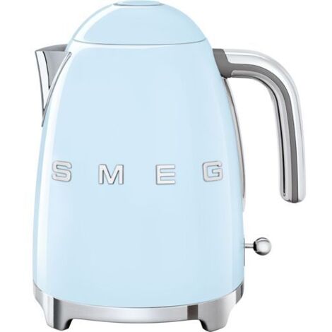 SMEG KLF03PBEU Elektrischer Wasserkocher, 2400 W, 1,7 Liter, Edelstahl, Pastellblau