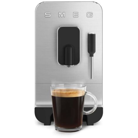Smeg Kompakte Kaffeevollautomat mit Dampffunktion 50s Style Black, BCC12BLMEU