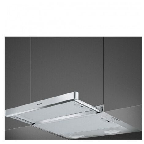 Smeg KSET61E2 campana Semintegrada (extraíble) Plata 315 m³/h D