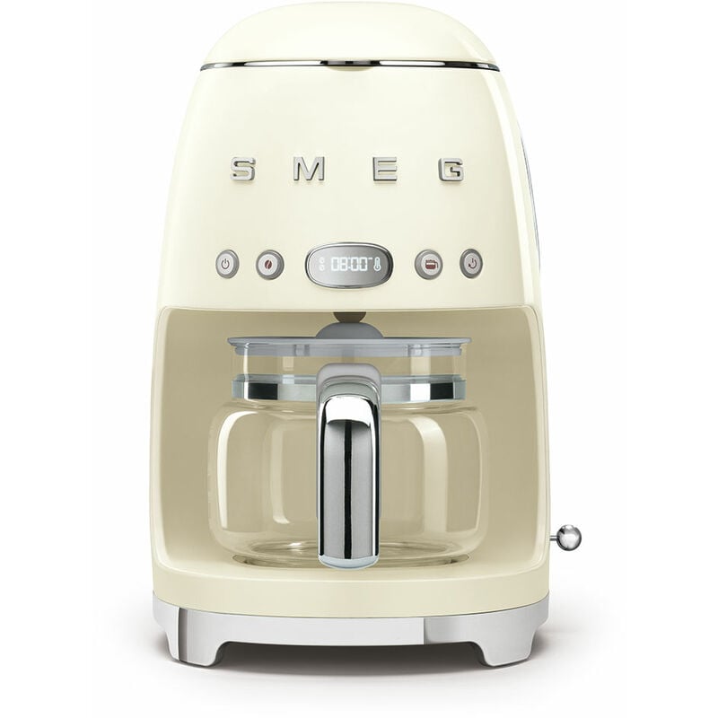 Cafetière filtre programmable 10 tasses 1050w crème Smeg dcf02creu