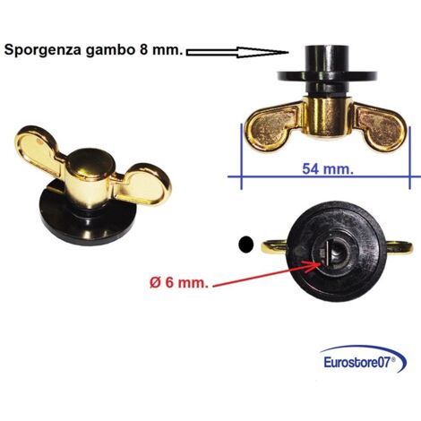 SMEG MANOPOLA CUCINA  MARRONE ORO 1 pz  INNESTO DIAMETRO 6 MM   M 5337