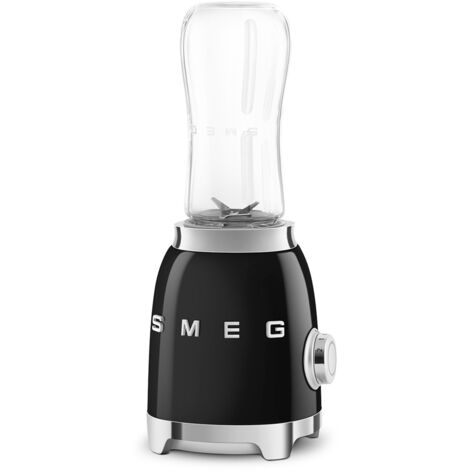 Smeg – Mini blender 0,6 L noir – Puissance 300W – Inox et acier inoxydable – 2 vitesses – PBF01BLEU