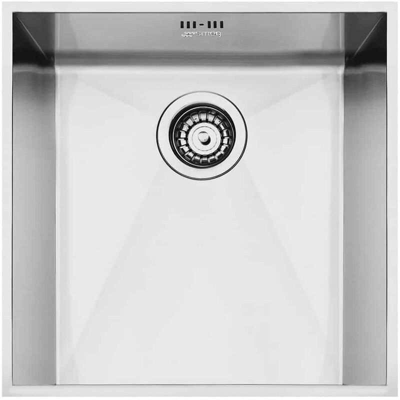 Evier Quadra VSTQ40-2 - Inox Lisse - Smeg