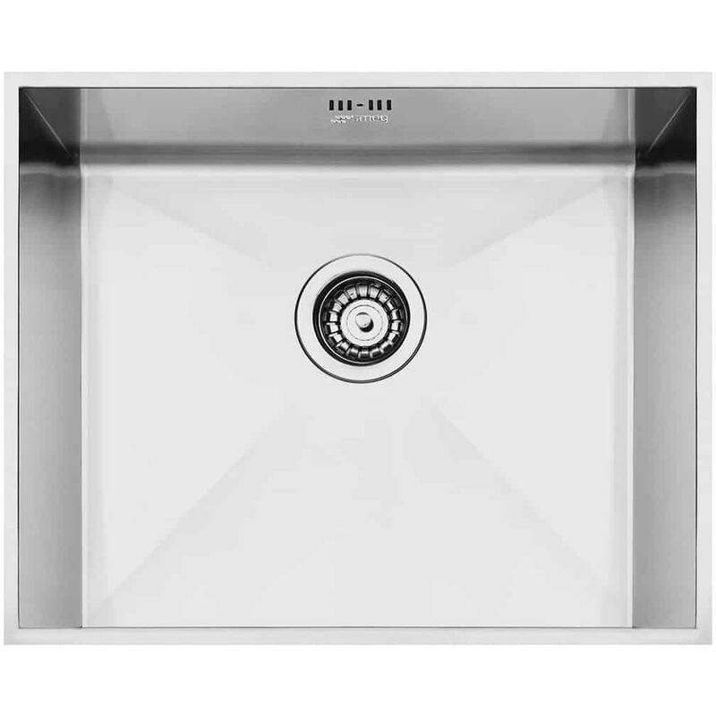 Evier Quadra VSTQ50-2 - Inox Lisse - Smeg