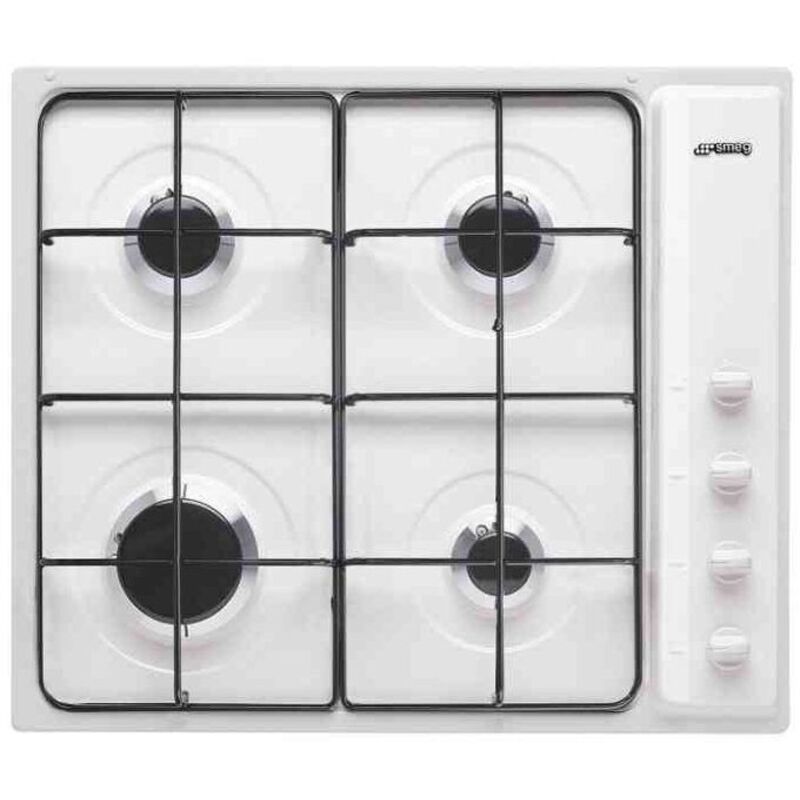 SMEG  S64SB plaque Blanc Int&eacute;gr&eacute; (placement) 60 cm Gaz 4 zone(s)