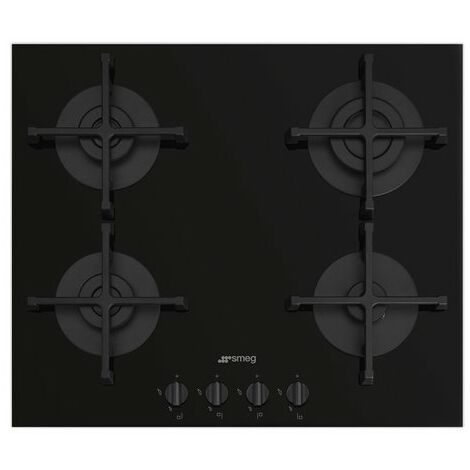 Smeg Smeg Universal PV264B piano cottura Nero Da incasso 60 cm Gas 4 Fornello(i)