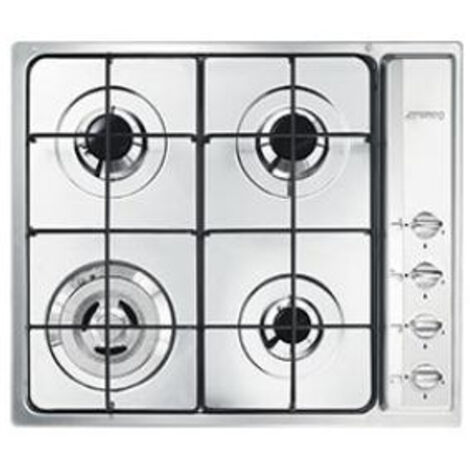 Smeg SR64S Piano Cottura Acciaio Inossidabile Da Incasso Gas 4 Fornelli
