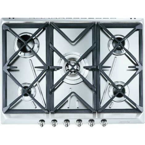 Smeg SRV576GH5 plaque Acier inoxydable Intégré 70 cm Gaz 5 zone(s)