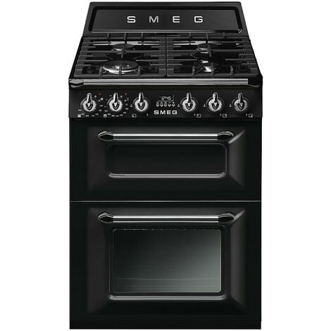 Smeg TR62BL Cocina independiente Encimera de gas Negro A