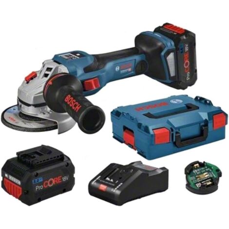 Smerigliatrice a batteria BOSCH GWS 18V -15 SC 2x8,0 Ah - BiTurbo - 06019H6101