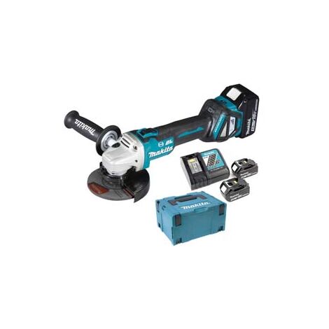 SMERIGLIATRICE ANGOLARE 2 BATTERIE 5,0AH 18V Ø MM.125/115 (DGA513RTJ)    MAKITA